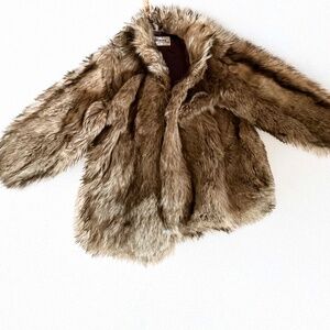 Vintage Plush Faux Fur Coat (unisex)